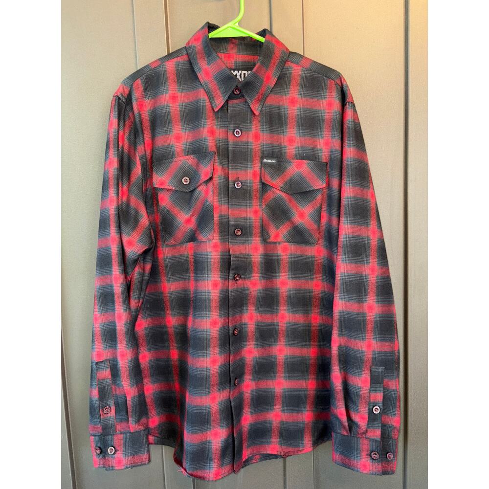 Dixxon X Snap-On Limited Edition Men's  Red black Buffalo Plaid Flannel Large